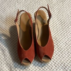 Paseart suede espadrilles size 40 US 9 brand new never worn burnt orange NWOT